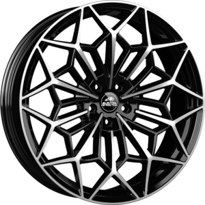 ANTERA A105 11.5x22 ET43 5x112 ML66.6 Piano Black Diamond Long Bolt 16 R14