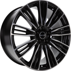 GMP Coventry 9.5x22 ET49 5x120 72.6 Black Diamond
