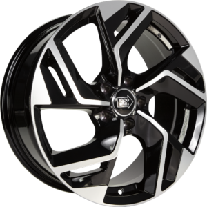 1000 MIGLIA MM1031 7x17 ET42 5x112 C 60 ML66.5 GLOSS BLACK POLISHED