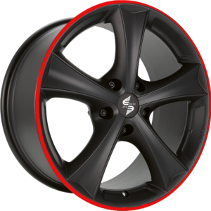 ETABETA TETTSUT 9x19 5L1 ET45 S R14 Black shiny red lip