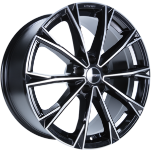 GMP Totale 11.5x23 ET43 5x112 66.6 Long Bolt 16 Black Diamond